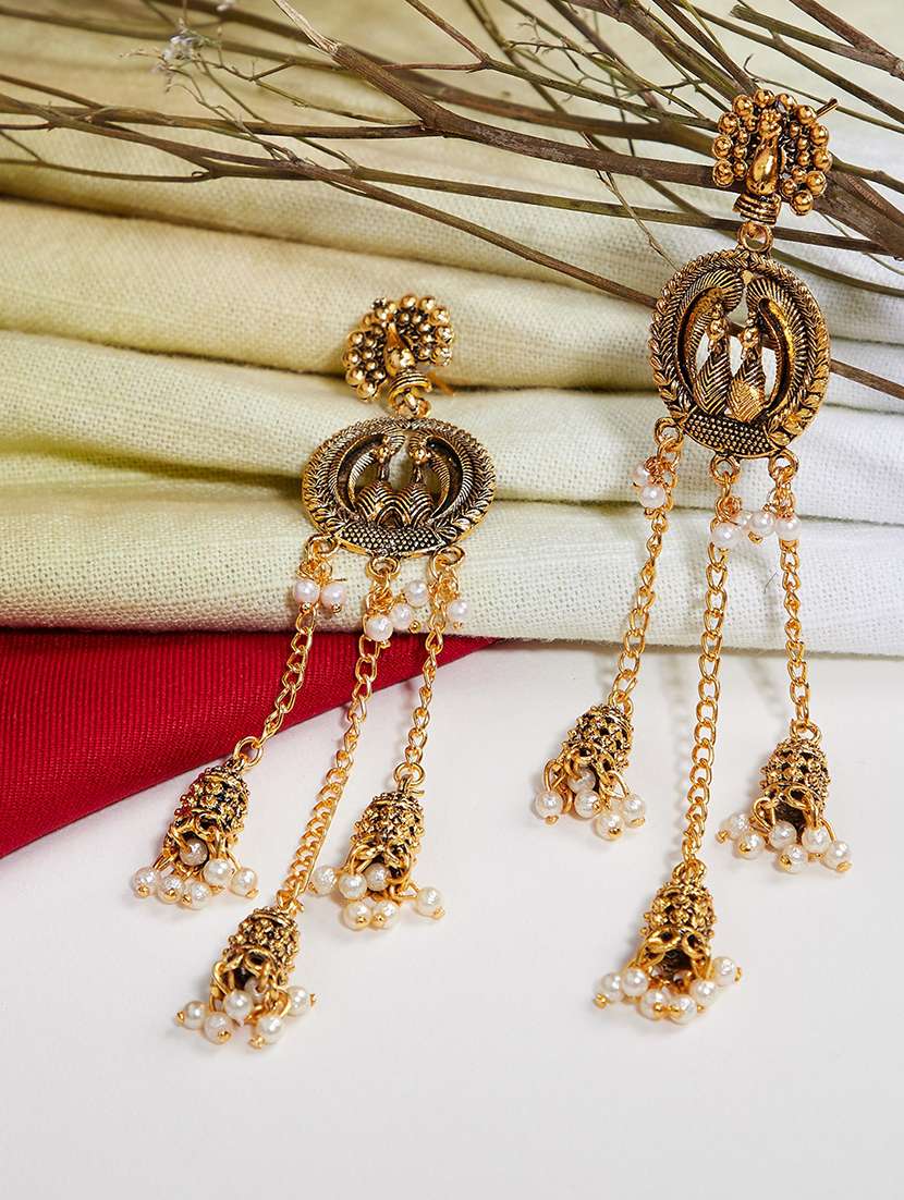 gold metal drop earring