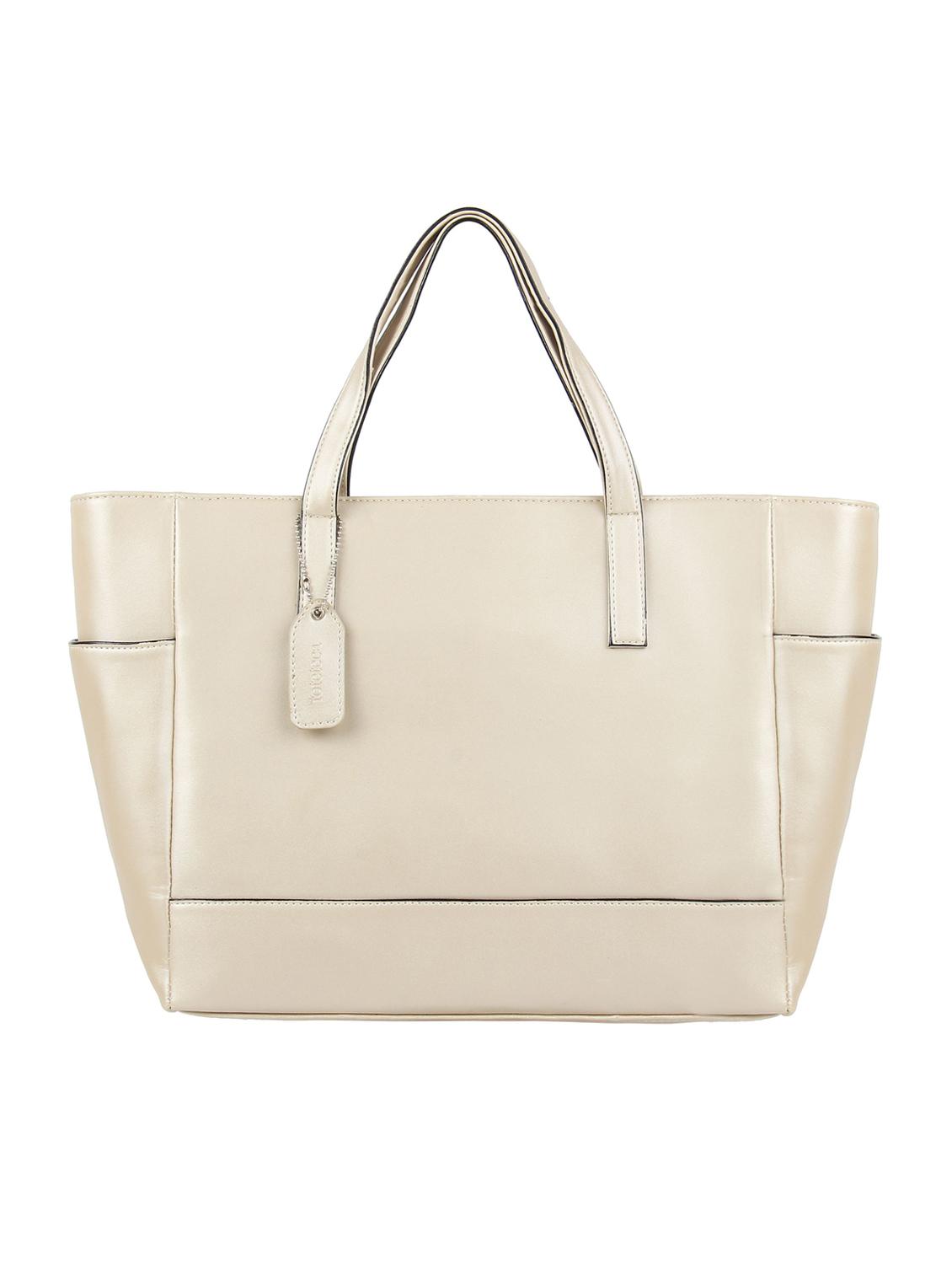 beige leatherette (pu) regular handbag - 16585724 - Zoom Image - 0
