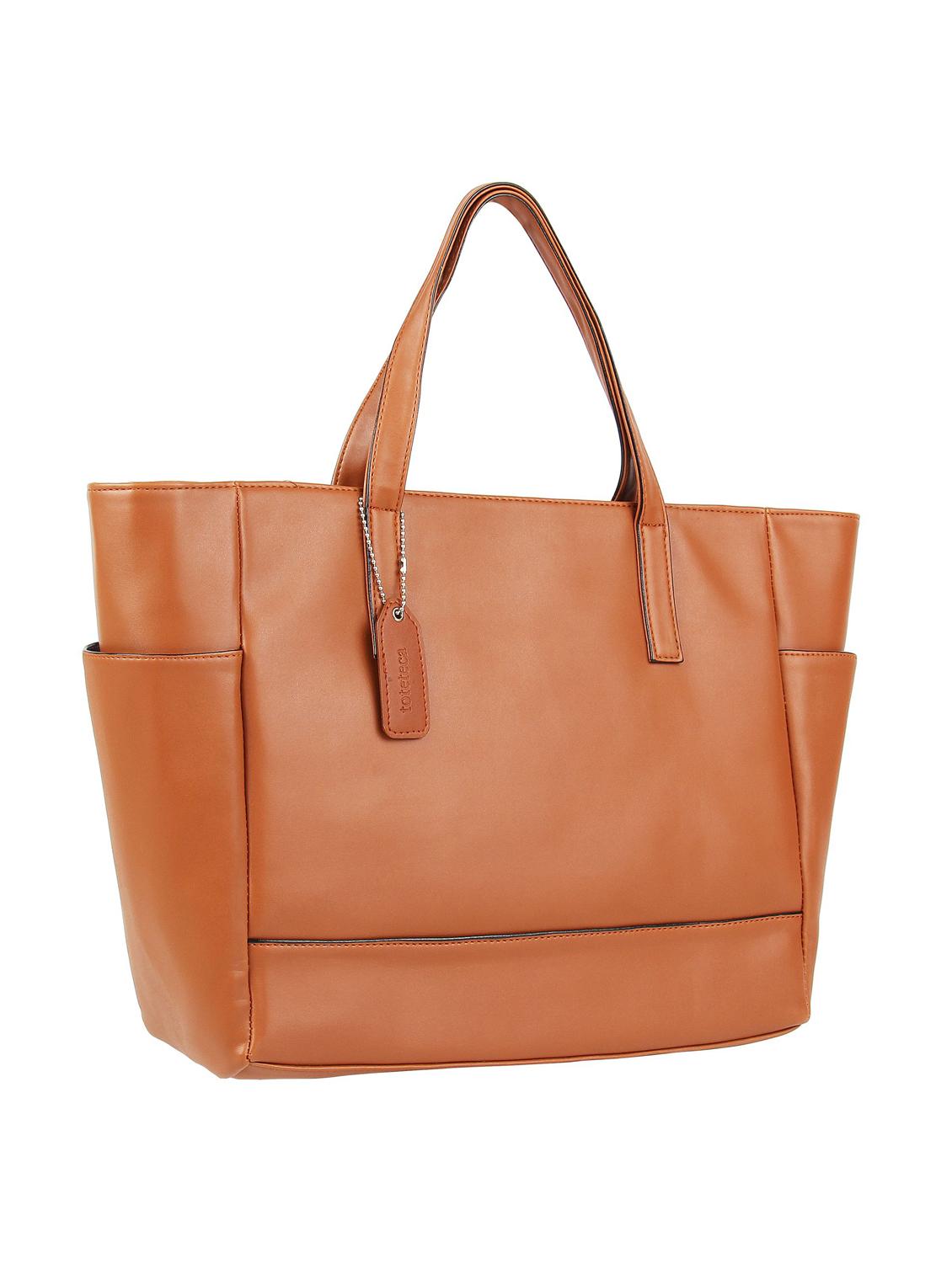 tan leatherette (pu) handbag - 16585727 - Standard Image - 3