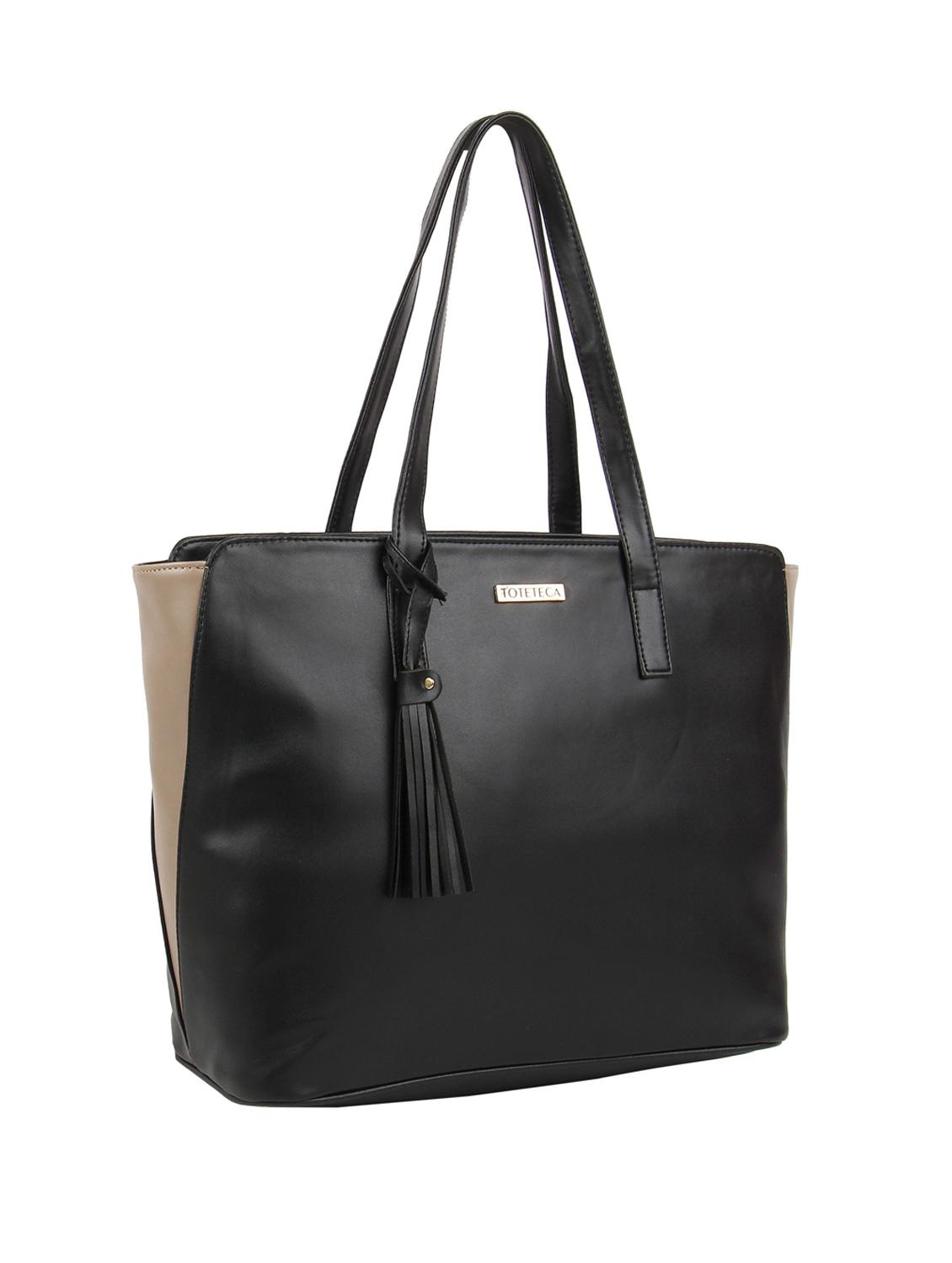 black leatherette (pu) handbag - 16585739 - Standard Image - 3