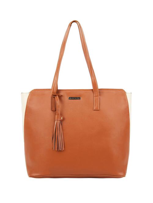 tan leatherette (pu) handbag - 16585740 - Standard Image - 0