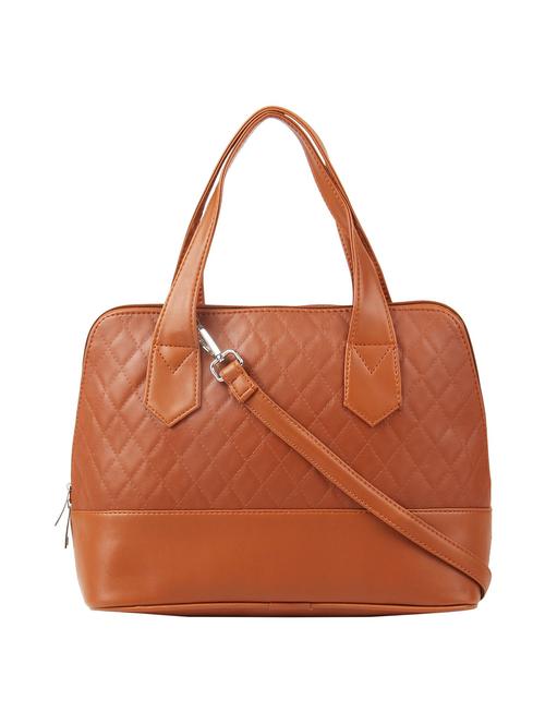 tan leatherette (pu) handbag - 16585743 -  Standard Image - 0