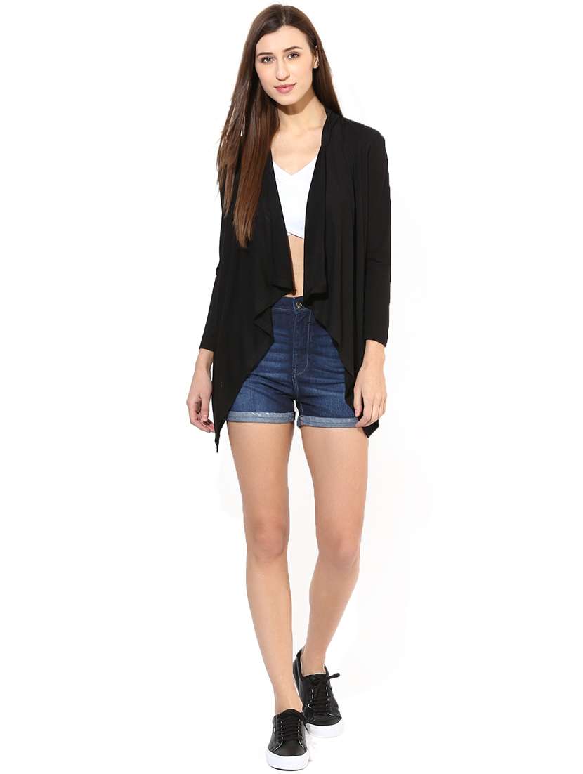 long sleeved waterfall neck shrug - 16586302 -  Standard Image - 3