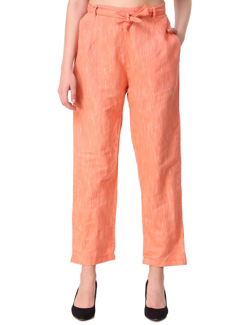 orange cotton trousers - 16592147 - Zoom Image - 0
