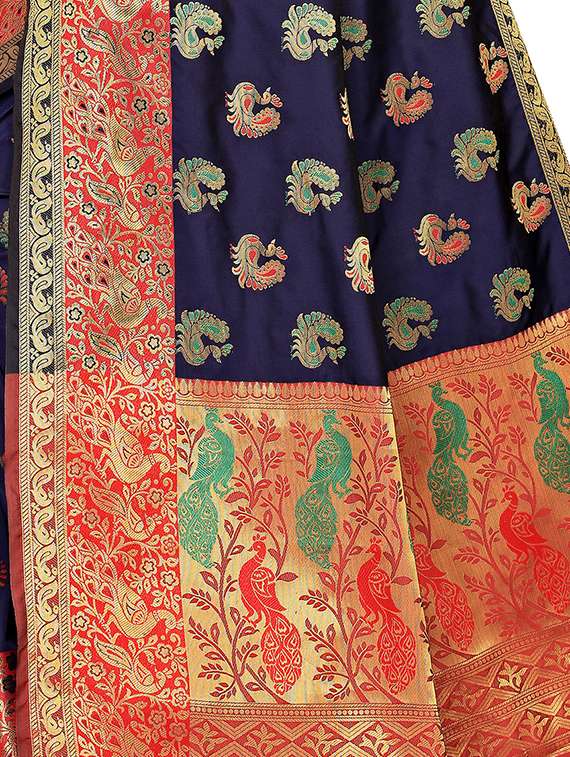 women's banarasi saree with blouse - 16592174 -  Standard Image - 3