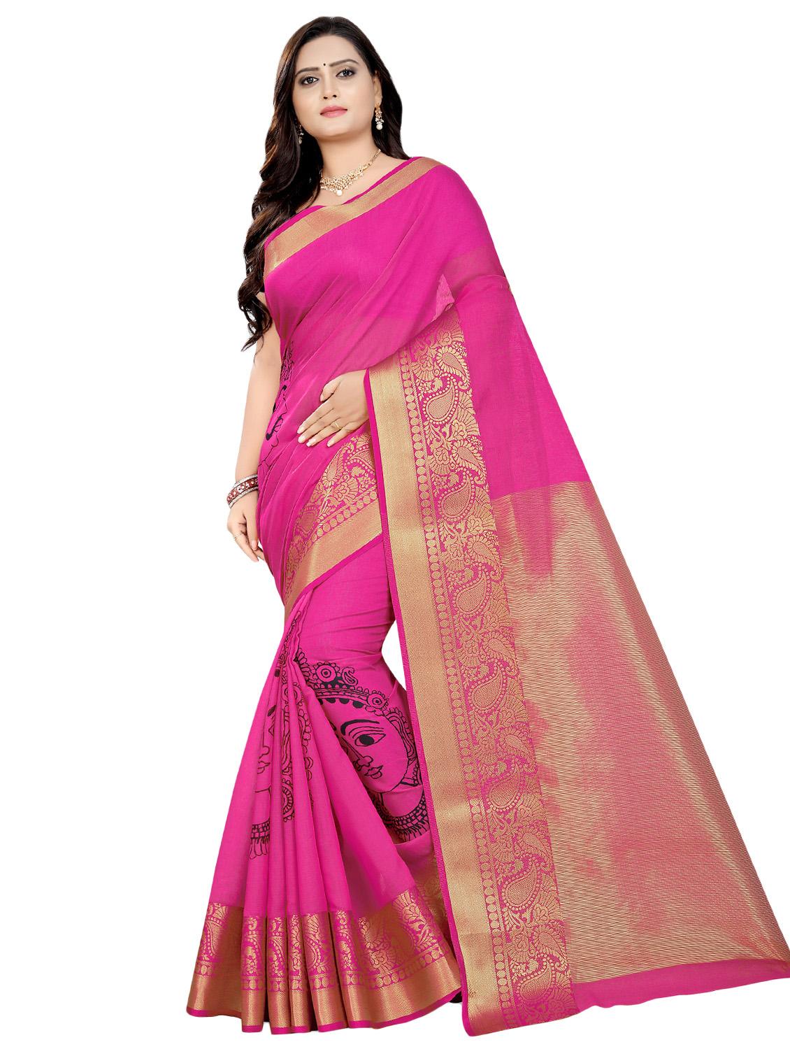 paisley printed saree with blouse - 16592202 - Zoom Image - 0