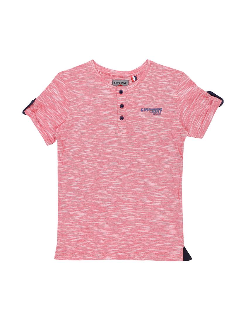 turn up sleeved solid t-shirt - 16593549 - Zoom Image - 0