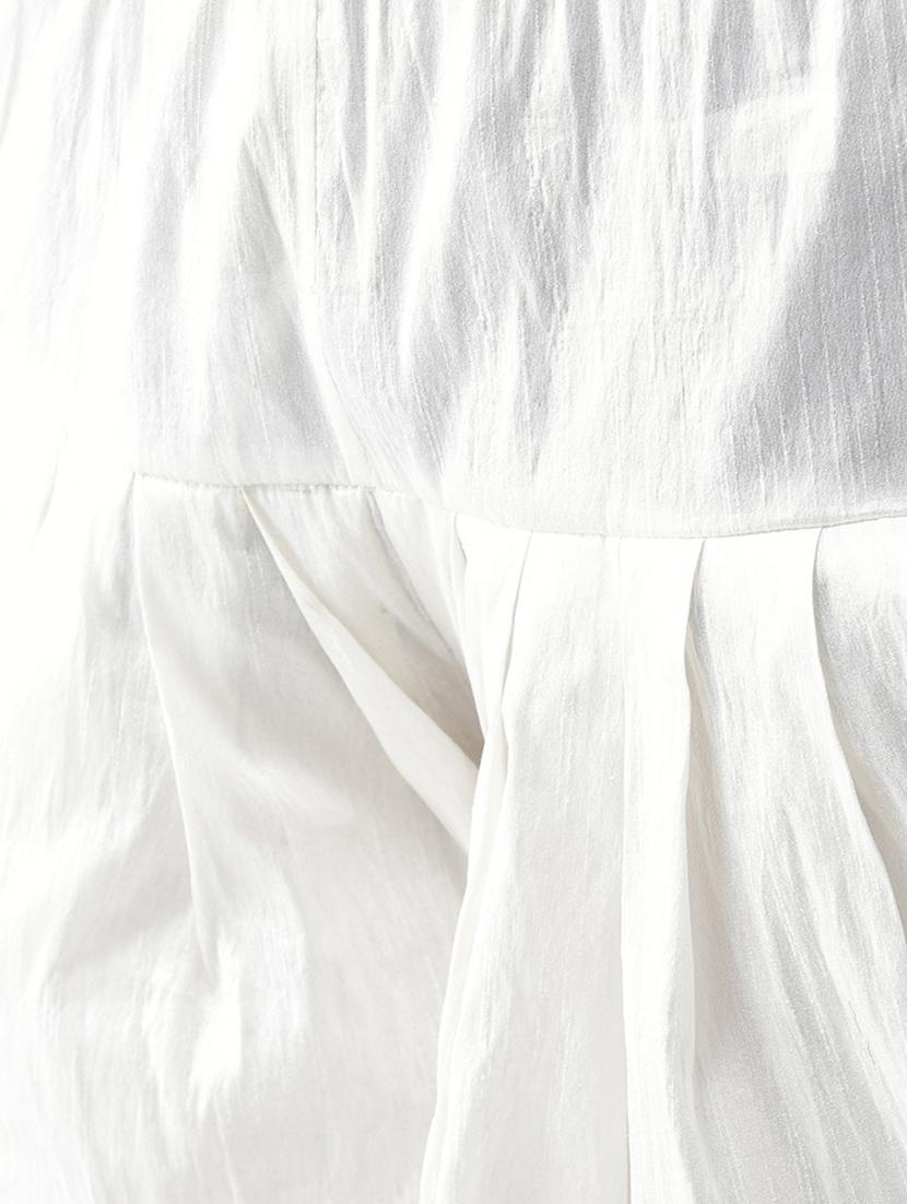 white solid dhoti kurta set with nehru jacket - 16595552 - Standard Image - 3