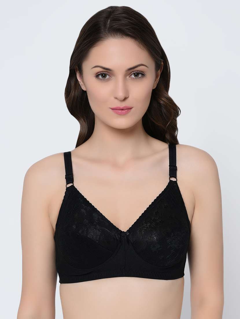 bow patch floral laced bra - 16596667 -  Zoom Image - 0