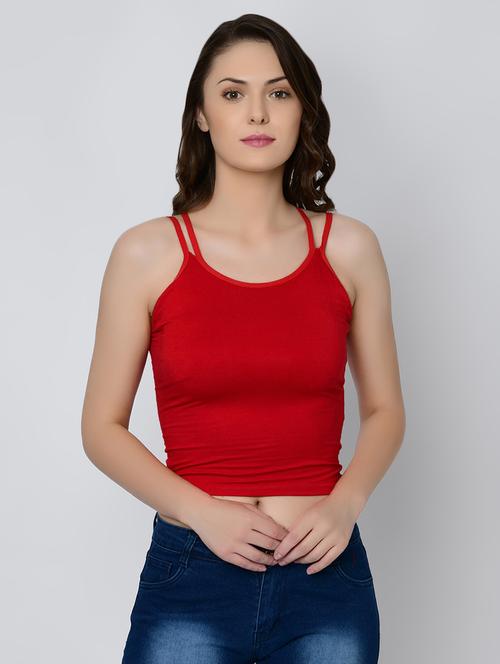 styled back solid camisole - 16596977 - Standard Image - 0