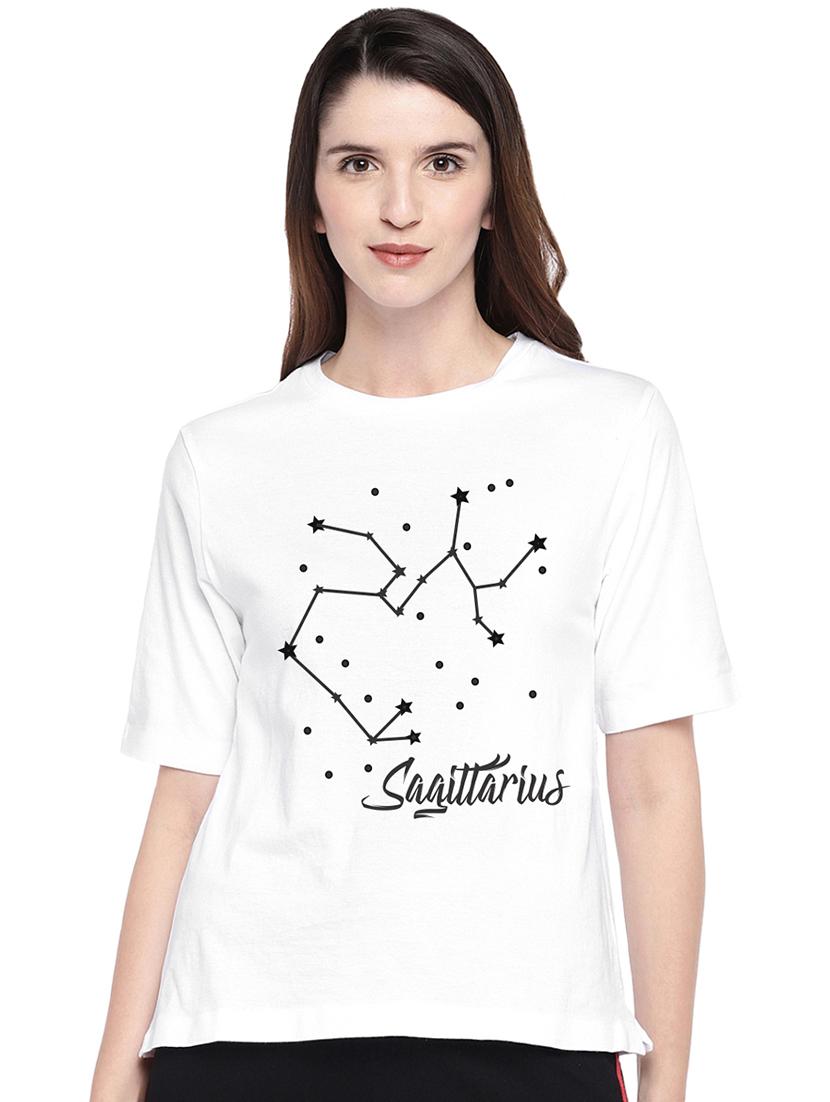 quirky print round neck tee - 16597071 - Zoom Image - 0