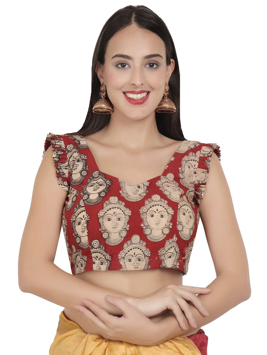 conversational printed blouse