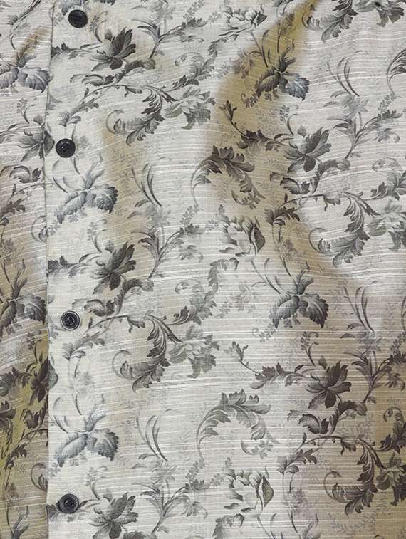 grey silk blend floral print asymmetric kurta - 16599841 -  Standard Image - 3