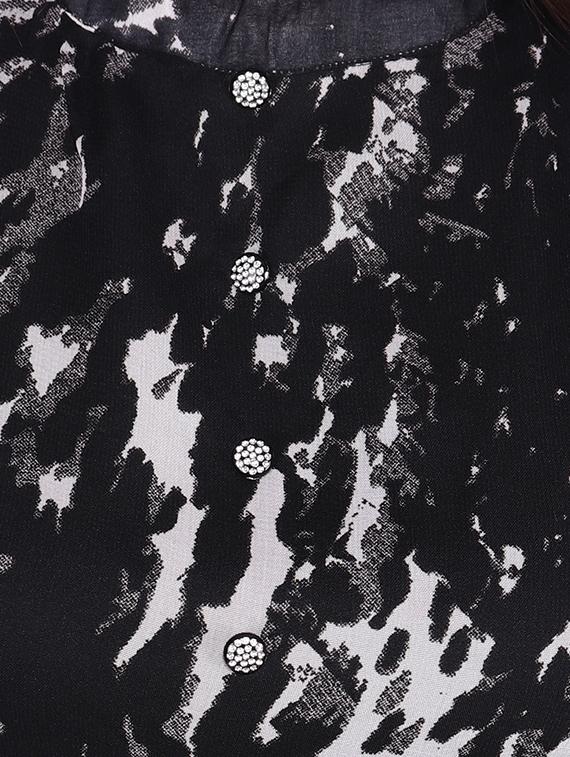 mock neck button detail maxi tunic - 16600183 - Standard Image - 3