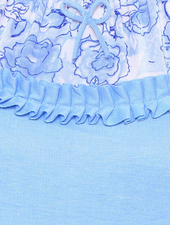 round neck frill trim nighty - 16600839 - Standard Image - 3