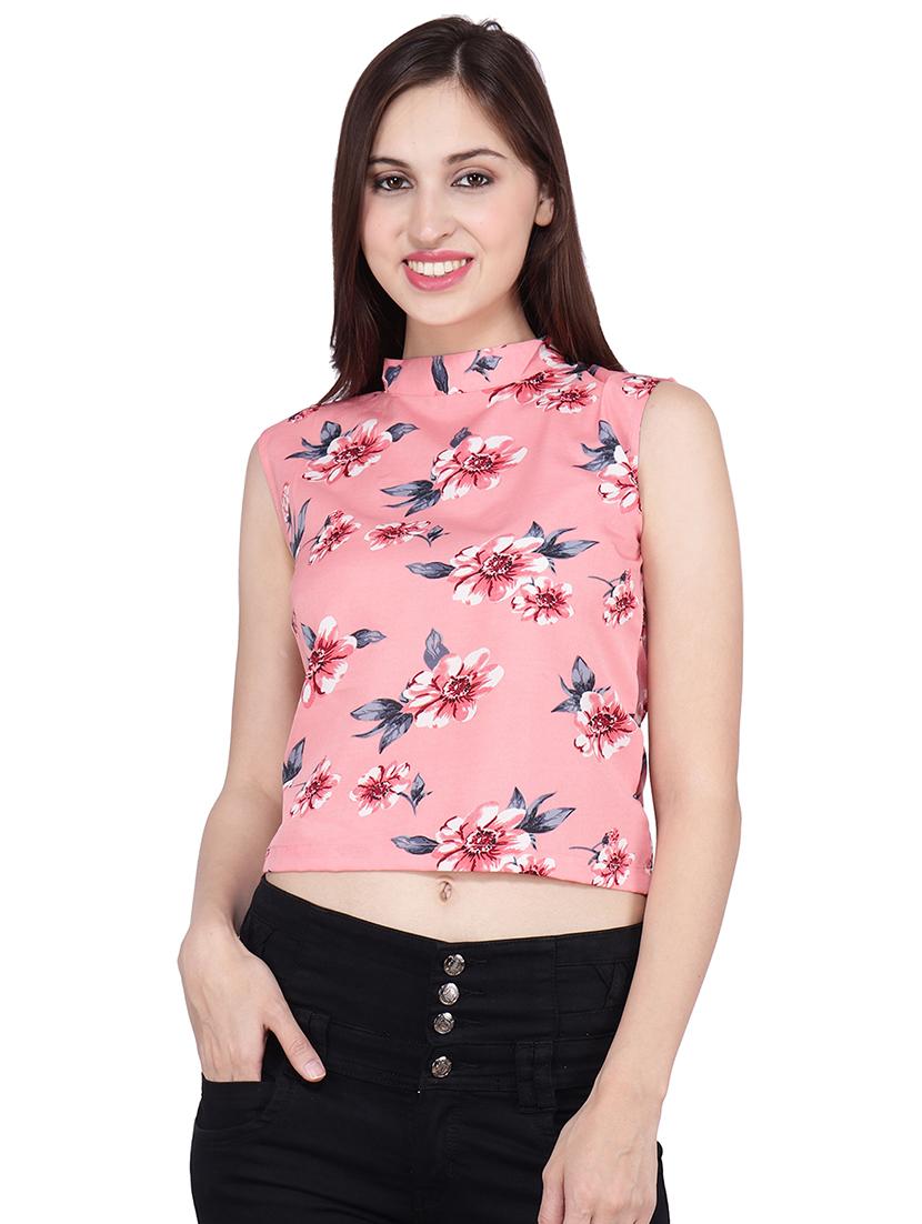 women's crop mock neck top - 16601849 - Zoom Image - 0