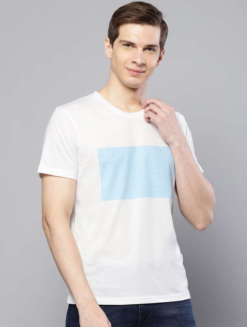 white chest print t-shirt