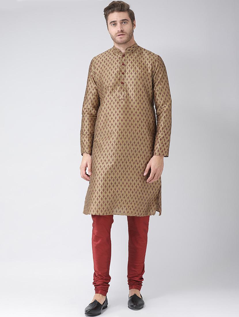 brown printed kurta pyjama set - 16604978 -  Zoom Image - 0