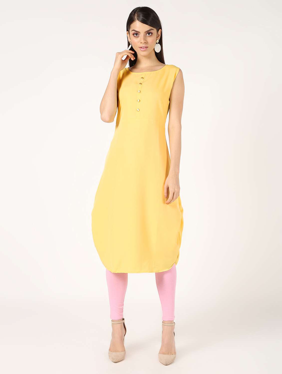 solid straight kurta