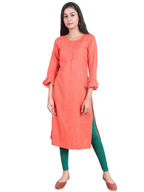 women's straight kurta - 16605644 - Standard Image - 0