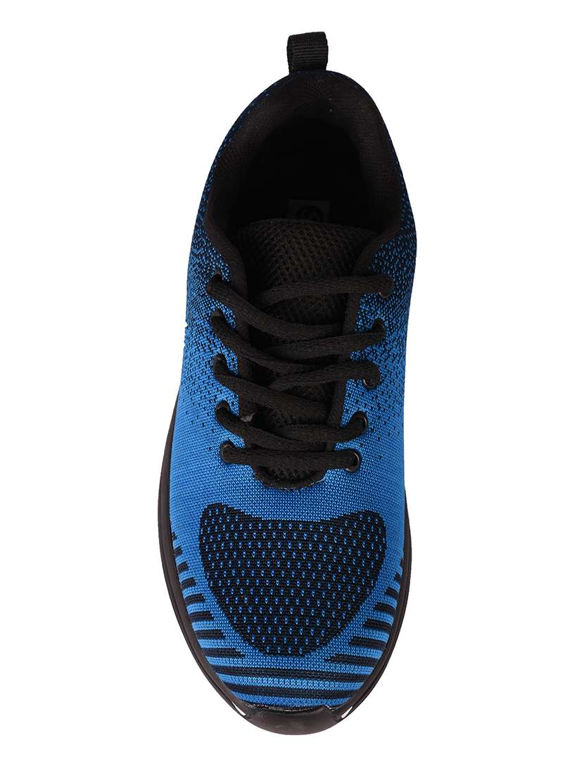 blue fabric lace up sport shoes - 16605717 -  Standard Image - 3