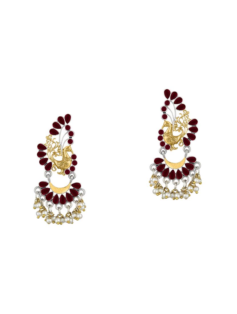 red metal chandellier earring - 16605812 - Zoom Image - 0