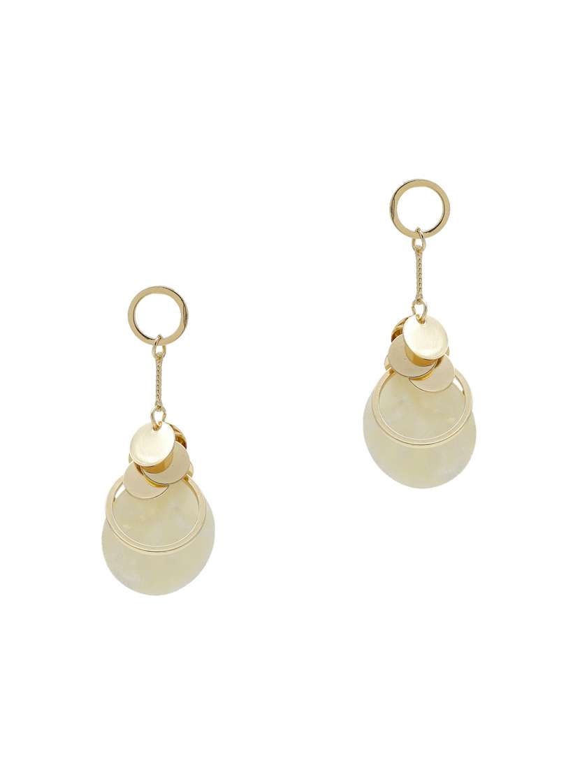 white gold plated drop earring - 16607264 - Zoom Image - 0