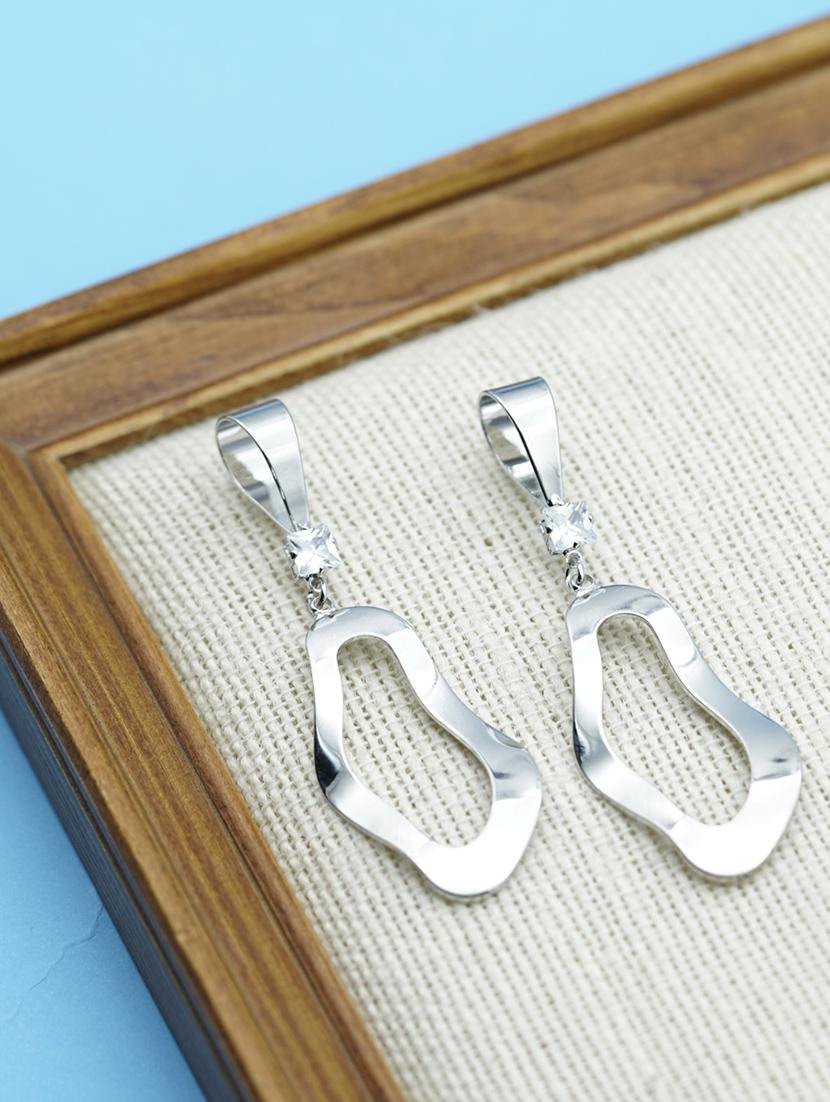 silver tone  drop earring - 16607335 -  Zoom Image - 0