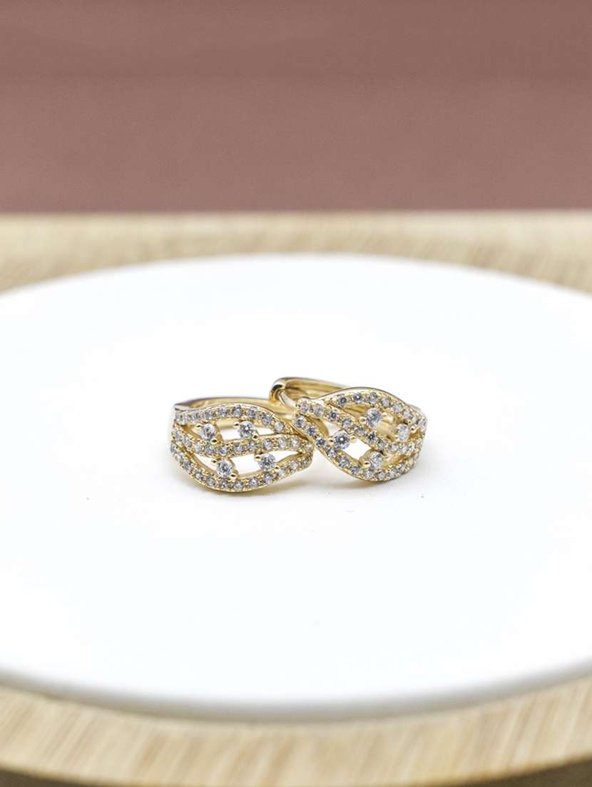 white gold plated drop earring