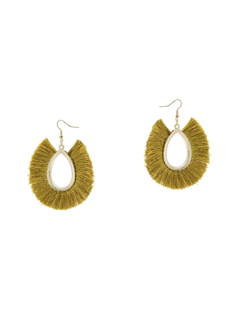 yellow gold plated drop earring - 16607448 - Zoom Image - 0