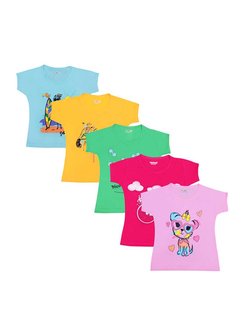 set of 5 cotton regular tees