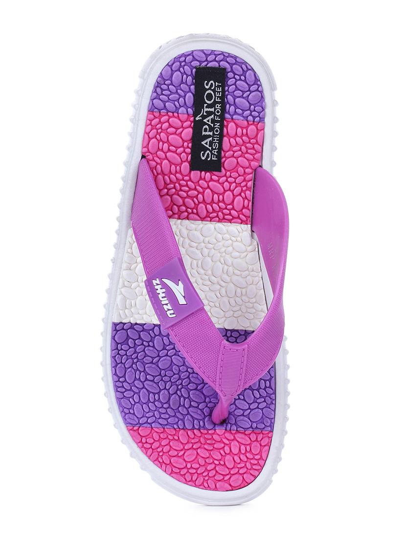 pink toe seprator flip flops - 16610534 - Standard Image - 3