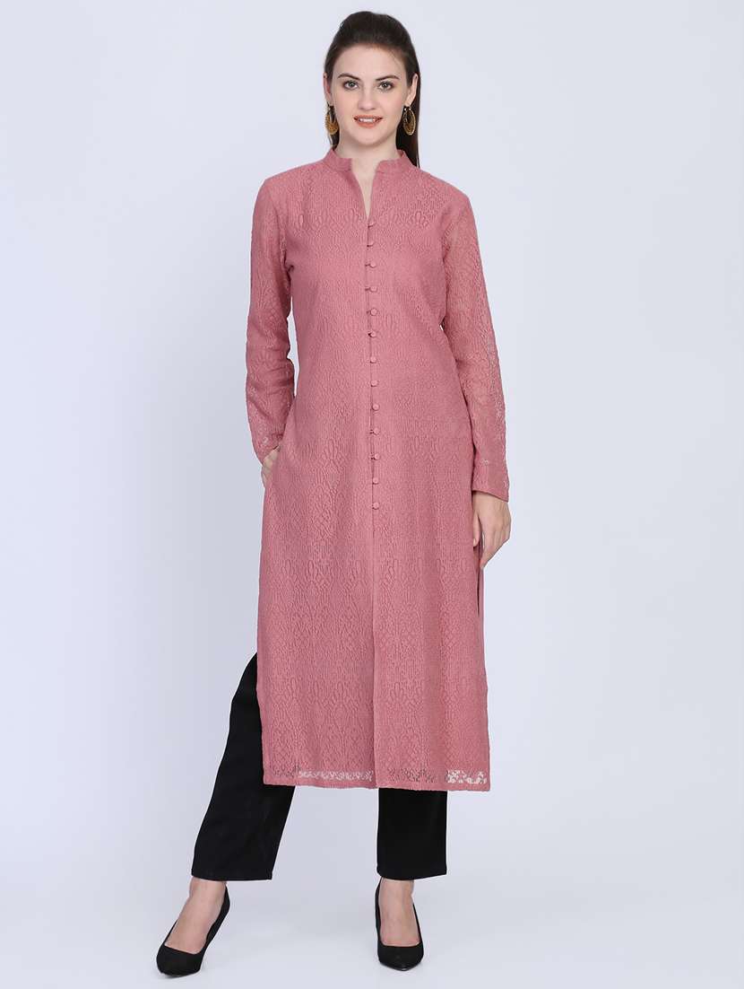 solid straight kurta