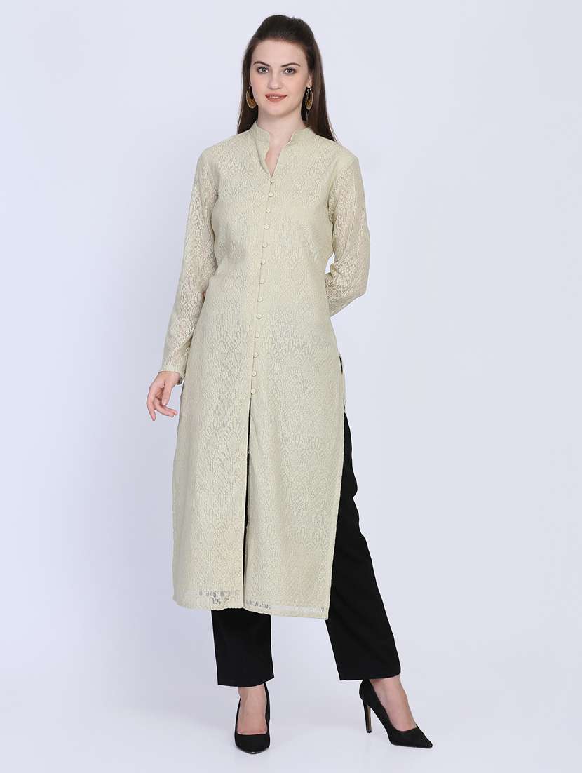 solid straight kurta