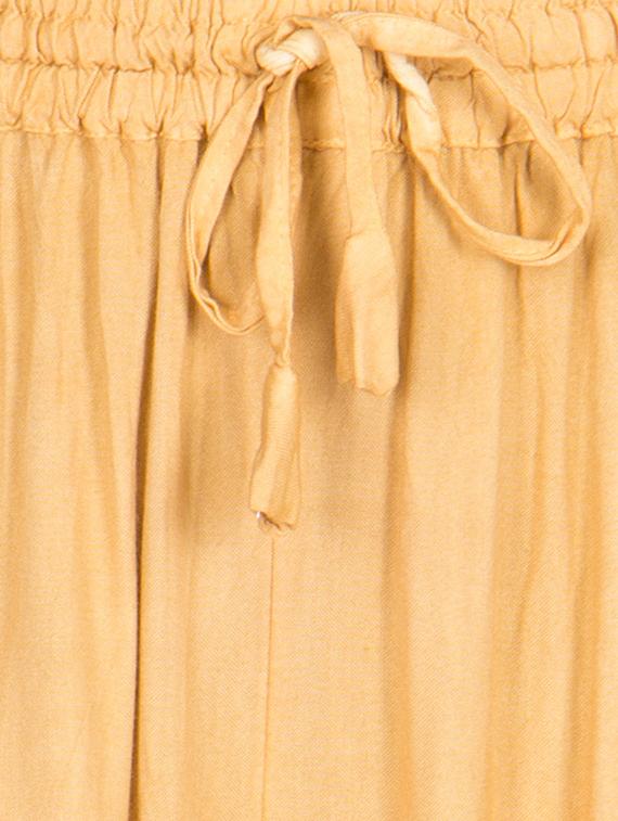 beige rayon straight tapered pant - 16618568 - Standard Image - 3