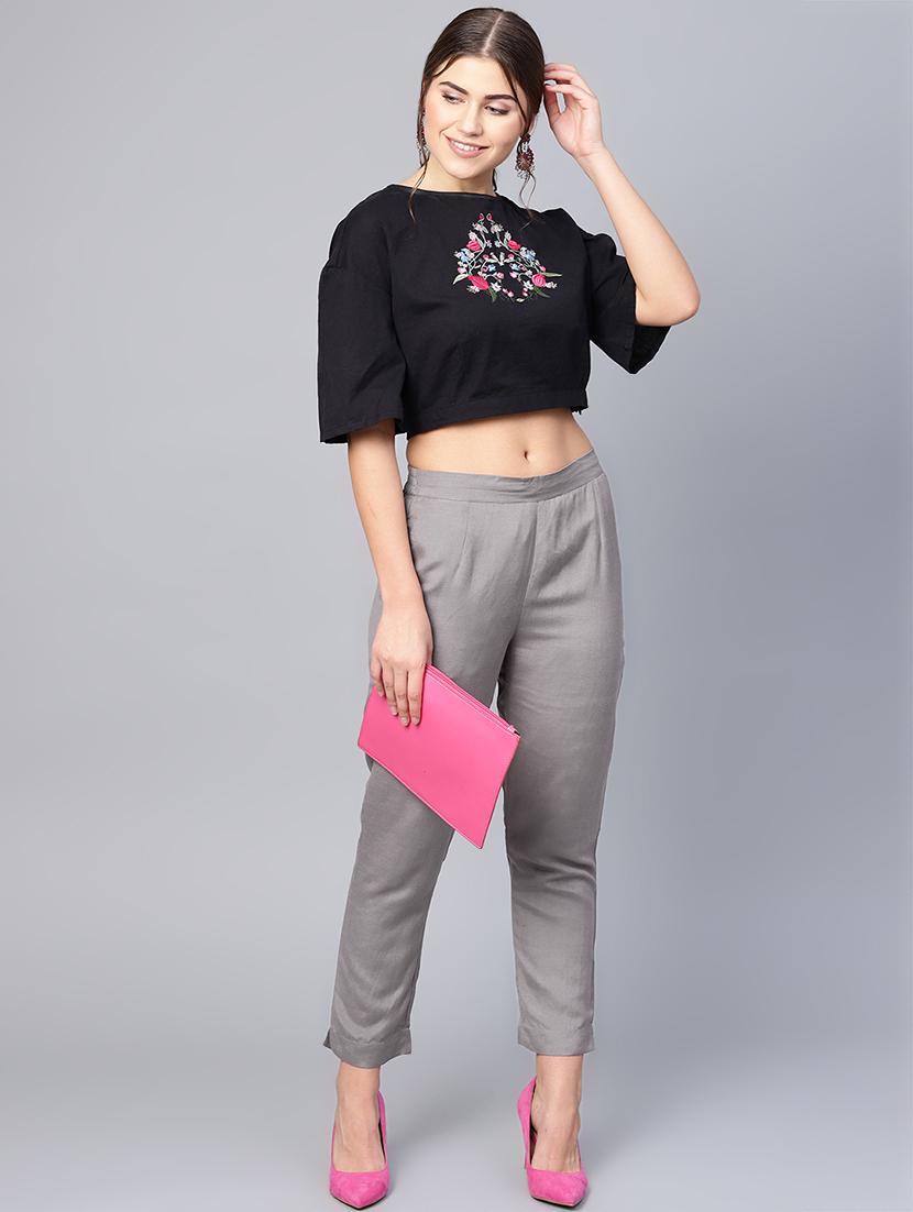 solid straight tapered pant - 16619622 - Standard Image - 3
