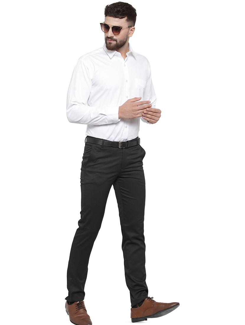white solid formal shirt - 16622798 - Standard Image - 3
