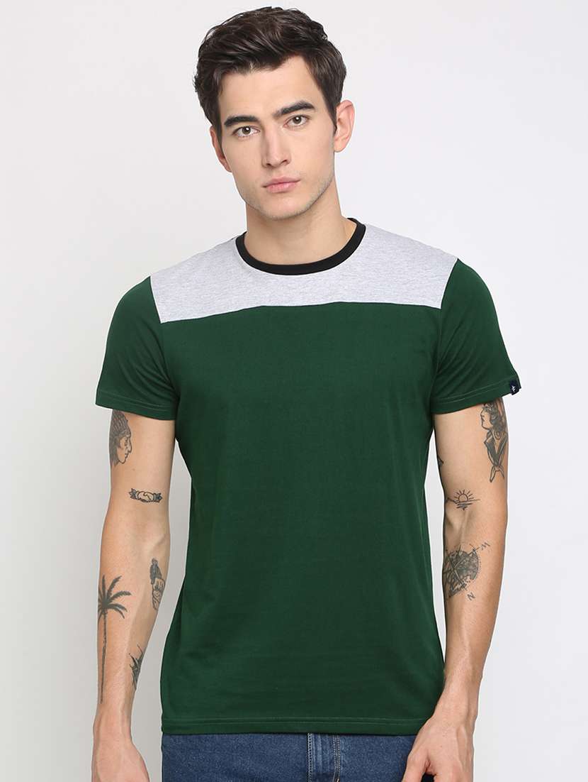green color block t-shirt