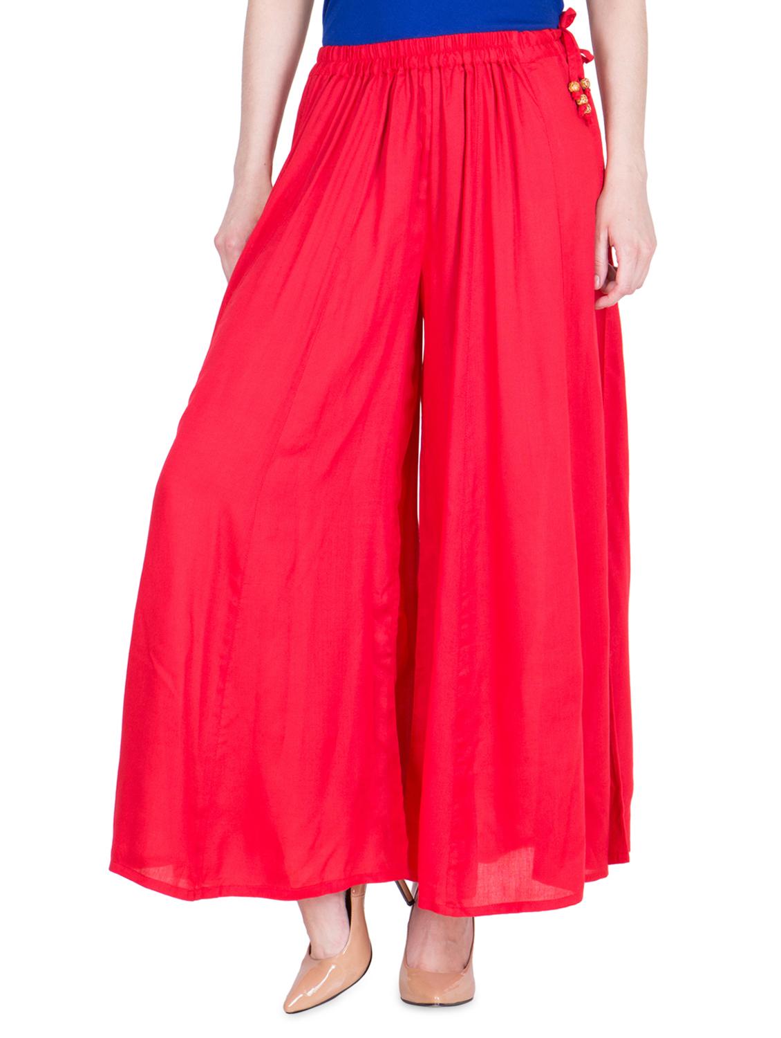 tie knot waist flared palazzo - 16629948 - Zoom Image - 0