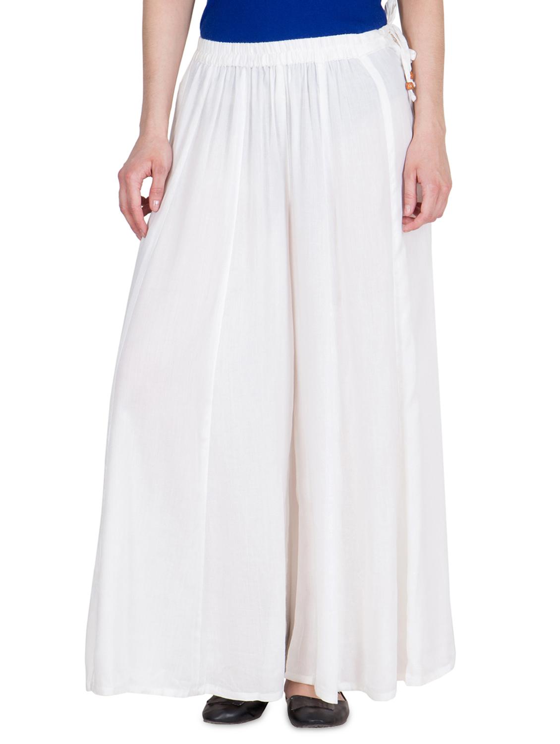 tie knot waist flared palazzo - 16629949 - Zoom Image - 0