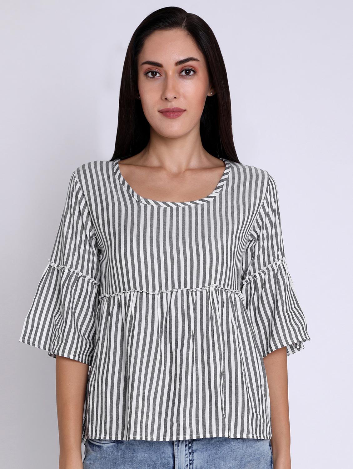 women's peplum round neck top - 16631900 -  Zoom Image - 0