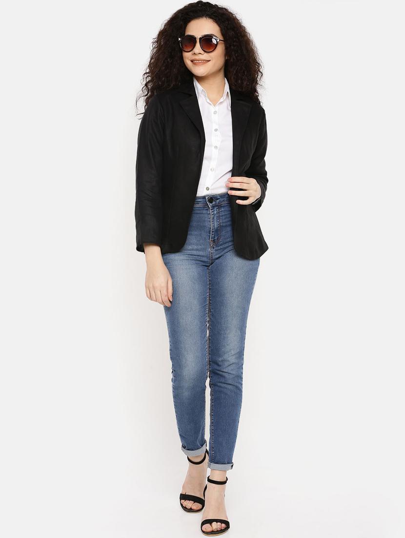lapel neck long sleeved coat - 16632066 - Zoom Image - 0