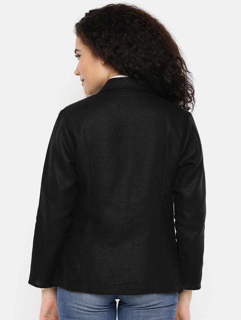 lapel neck long sleeved coat - 16632066 - Standard Image - 3