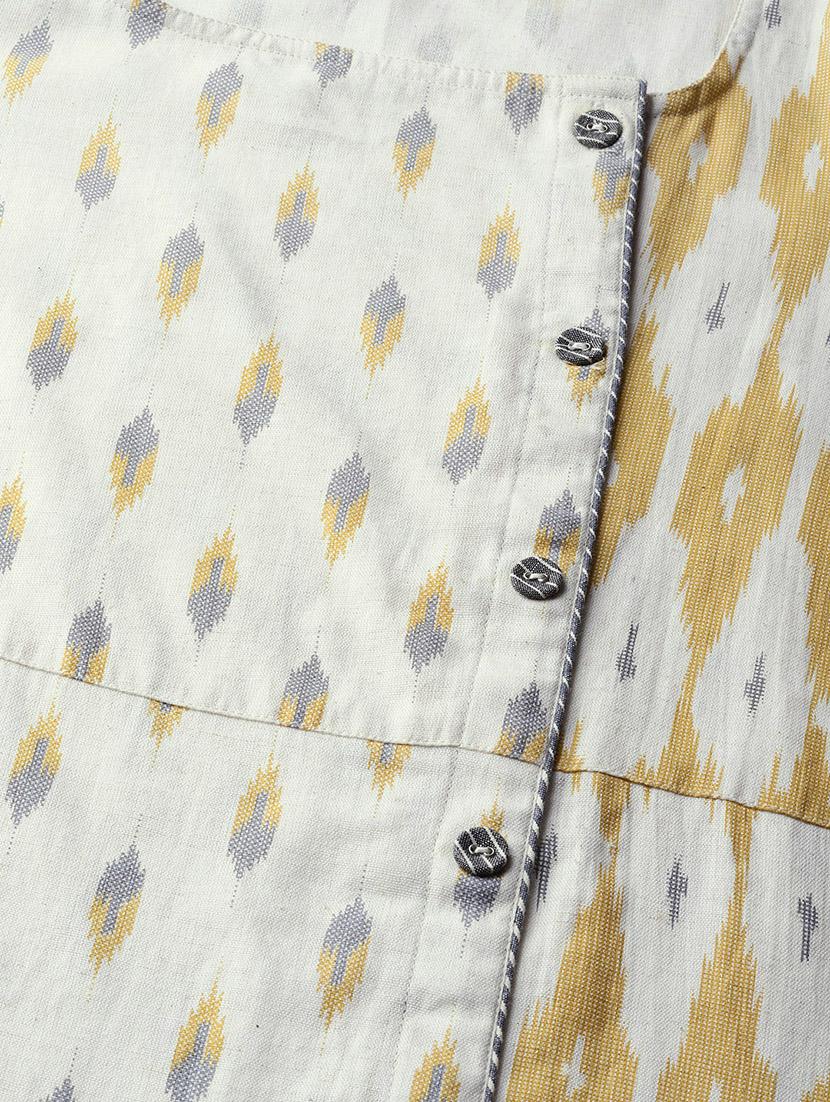 ikat print straight kurta - 16634735 - Standard Image - 3
