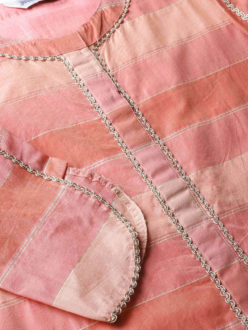 striped asymmetric kurta - 16634753 -  Standard Image - 3