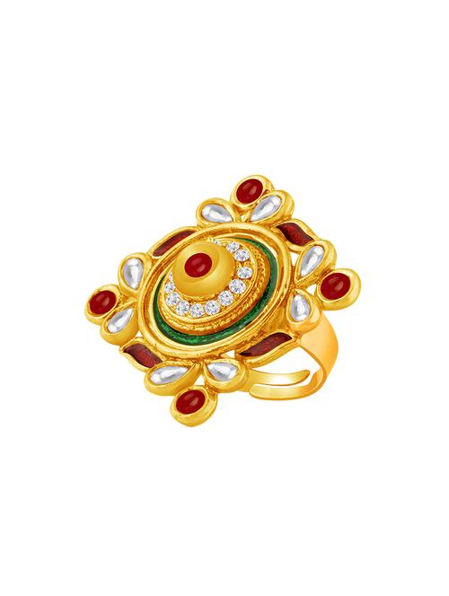 gold metal finger ring - 16634787 - Standard Image - 0