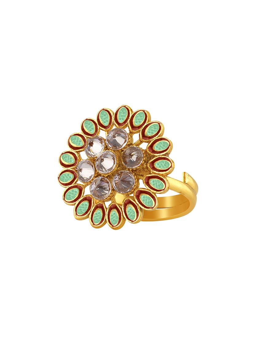 gold metal finger ring - 16634792 - Zoom Image - 0
