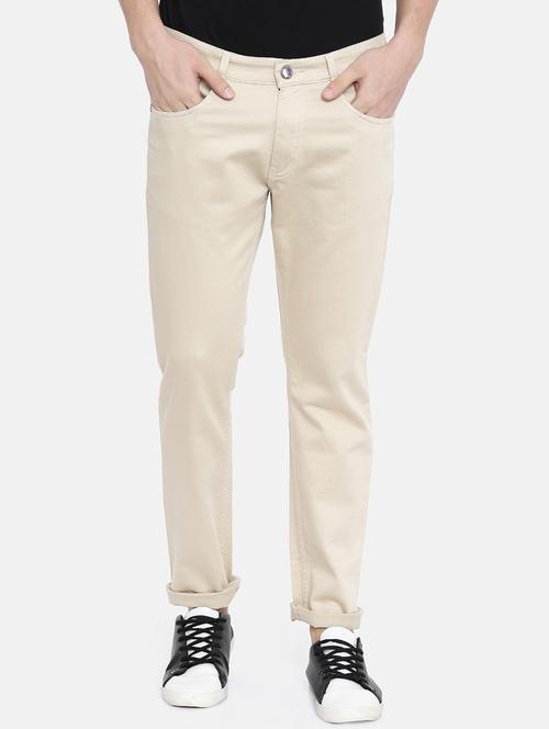 beige solid jeans - 16636881 -  Standard Image - 0