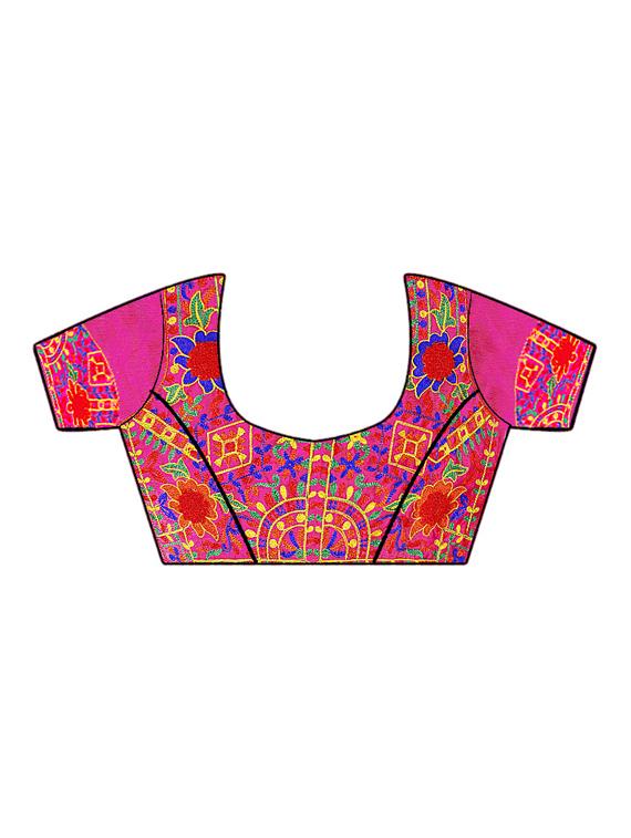 floral printed saree with blouse - 16637757 - Standard Image - 3