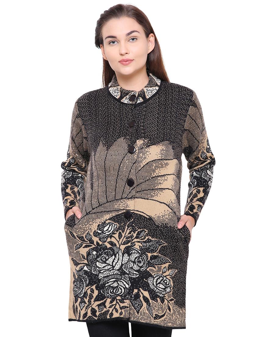turtle neck long sleeved cardigan - 16638488 - Zoom Image - 0